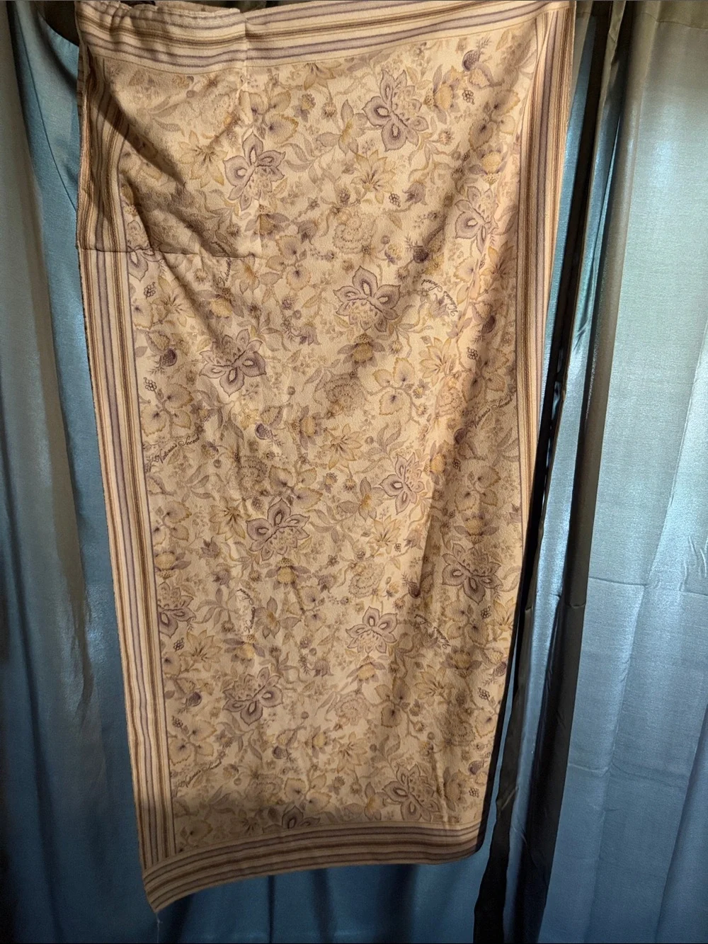 Floral Paisley Beach Towel/Bag with Straps